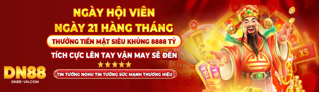 Giao diện chính DN88 Trang chủ với thiết kế hiện đại và đầy đủ chuyên mục giải trí.